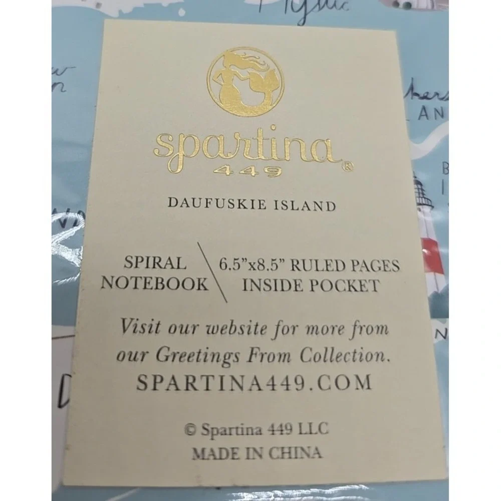 NWT Spartina 449 Northeastern Harbors Ruled Notebook 6.5x8.5‎ Preppy Seaside